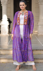 Amazing Purple Color Georgette Fabric Designer Kurti
