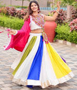 Amazing Multi Color Cotton Fabric Party Wear Lehenga