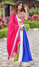 Amazing Multi Color Cotton Fabric Party Wear Lehenga