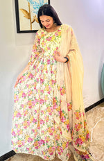 Striking Yellow Color Georgette Fabric Designer Suit
