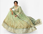 Amazing Green Color Net Fabric Party Wear Lehenga