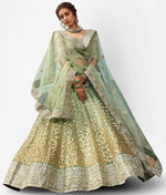 Amazing Green Color Net Fabric Party Wear Lehenga