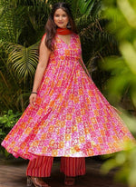 Amazing Multi Color Muslin Fabric Designer Suit