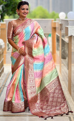 Beautiful Maroon Color Silk Fabric Partywear Saree