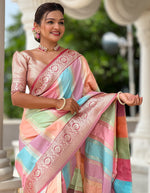Beautiful Maroon Color Silk Fabric Partywear Saree