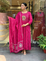 Gorgeous Pink Color Cotton Fabric Designer Suit