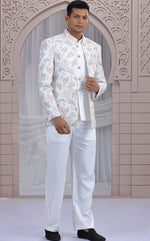 Amazing Cream Color Imported Fabric Mens Indowestern