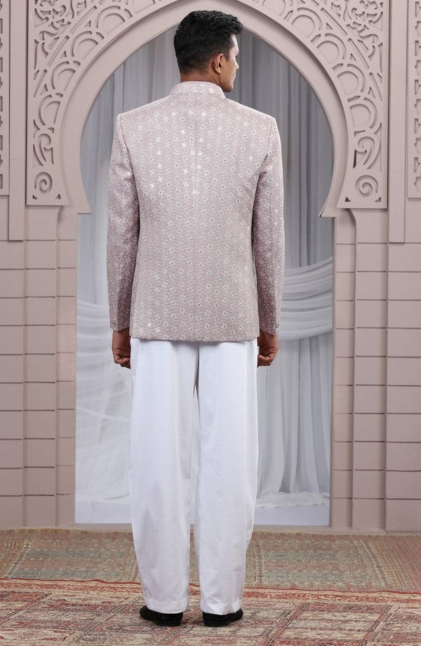 Amazing Pink Color Imported Fabric Mens Indowestern