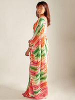 Amazing Multi Color Chiffon Fabric Casual Saree