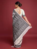 Amazing White Color Cotton Fabric Casual Saree