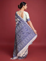 Amazing White Color Cotton Fabric Casual Saree