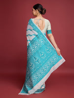 Amazing White Color Cotton Fabric Casual Saree