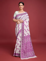 Amazing White Color Cotton Fabric Casual Saree