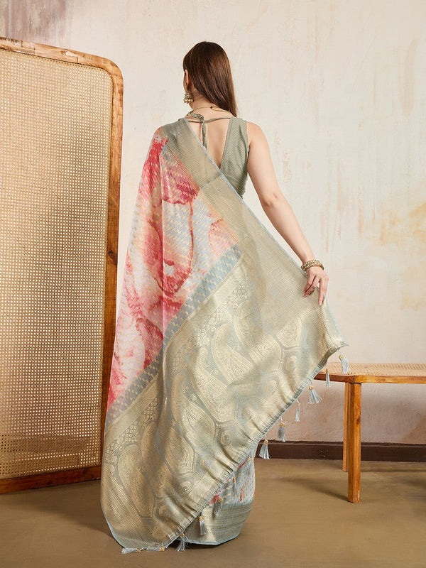 Superb Cream Color Viscose Fabric Casual Saree