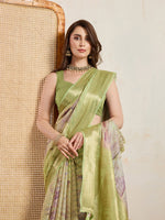 Superb Green Color Viscose Fabric Casual Saree