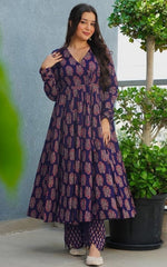 Amazing Purple Color Rayon Fabric Designer Suit