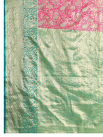Amazing Turquoise Color Kanjivaram Fabric Partywear Saree
