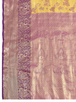 Amazing Purple Color Kanjivaram Fabric Partywear Saree