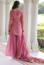 Beauteous Pink Color Fandy Fabric Sharara Suit