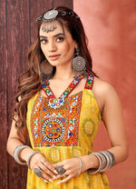 Striking Yellow Color Georgette Fabric Gown