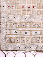 Dazzling Beige Color Linen Fabric Casual Saree