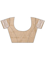 Dazzling Beige Color Linen Fabric Casual Saree