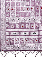 Dazzling Purple Color Linen Fabric Casual Saree