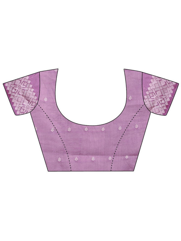 Dazzling Purple Color Linen Fabric Casual Saree