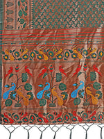 Beautiful Green Color Silk Fabric Casual Saree