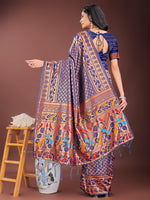 Beautiful Blue Color Silk Fabric Casual Saree