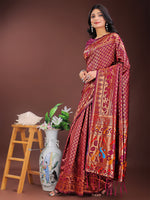 Beautiful Maroon Color Silk Fabric Casual Saree