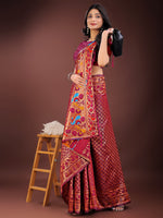 Beautiful Maroon Color Silk Fabric Casual Saree