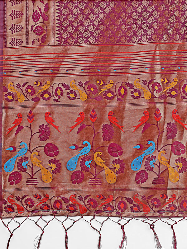 Beautiful Maroon Color Silk Fabric Casual Saree