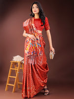 Beautiful Red Color Silk Fabric Casual Saree
