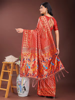 Beautiful Red Color Silk Fabric Casual Saree