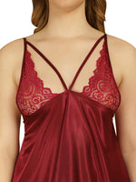 Amazing Maroon Color Lycra Fabric Lingerie