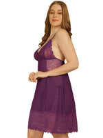 Amazing Purple Color Lycra Fabric Lingerie