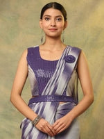Dazzling Purple Color Imported Fabric Readymade Saree