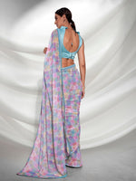 Desirable Multi Color Georgette Fabric Partywear Saree