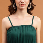 Ravishing Green Color Viscose Fabric Indowestern