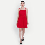 Ravishing Red Color Viscose Fabric Indowestern