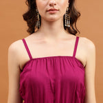 Ravishing Magenta Color Viscose Fabric Indowestern