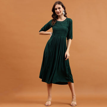 Amazing Green Color Viscose Fabric Indowestern