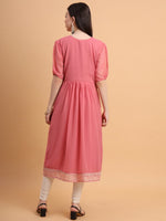 Wonderful Peach Color Georgette Fabric Casual Kurti
