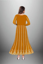 Glowing Mustard Color Georgette Fabric Designer Kurti