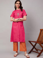 Dazzling Orange Color Polyester Fabric Casual Suit