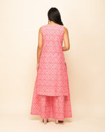 Pretty Pink Color Cotton Fabric Designer Suit