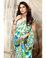 Beautiful Green Color Georgette Fabric Casual Saree