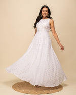 Dazzling White Color Georgette Fabric Gown