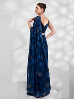 Ideal Blue Color Jacquard Fabric Casual Saree